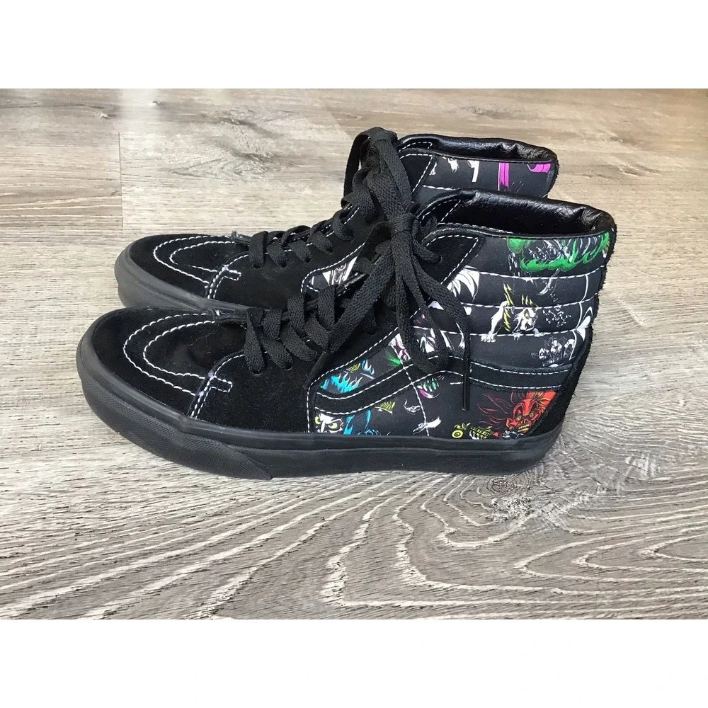Vans X Disney 100 Villains Unisex Black high-top Men's Size 5 Women's size 6.5